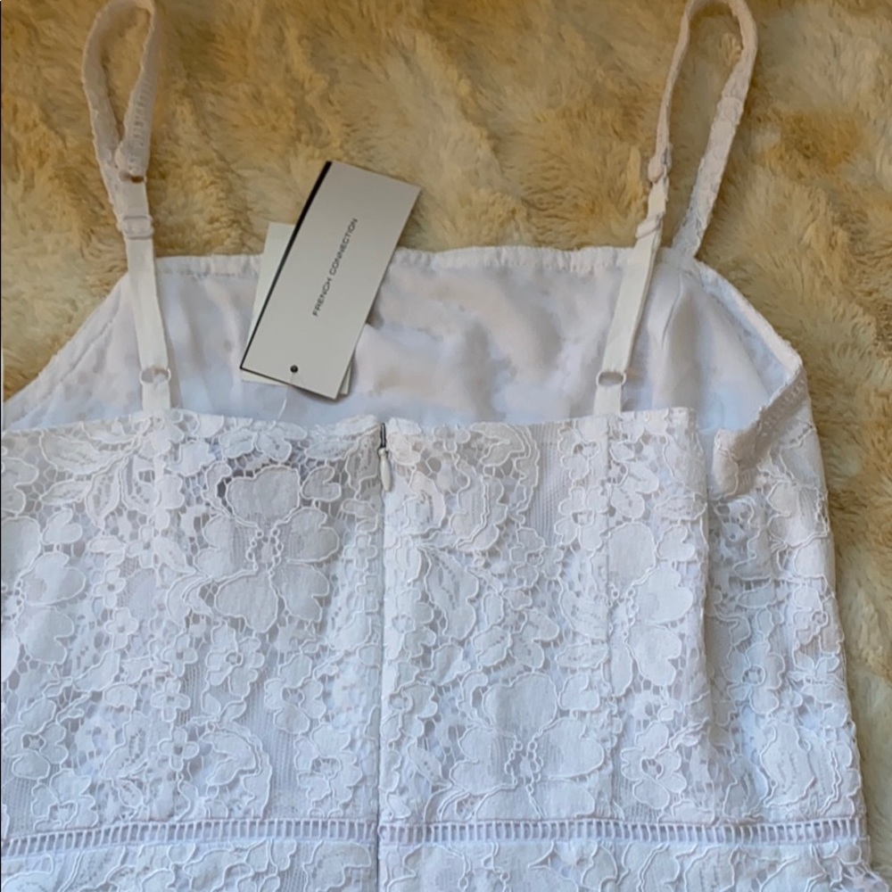 FRENCH CONNECTION WHITE HELENIE LACE JUMPSUIT - Picture 9 of 14